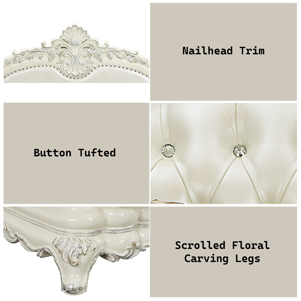 Adara Loveseat with 5 Pillows