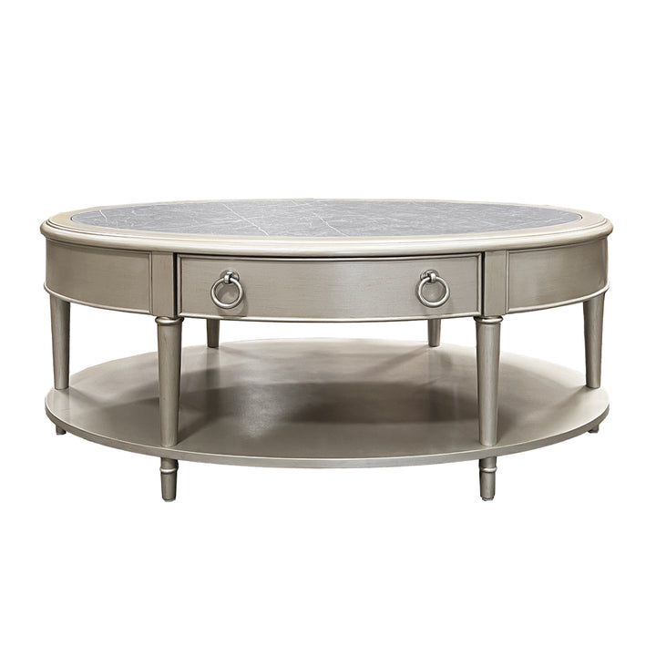 Kasa Coffee Table - Sintered Stone &amp; Champagne