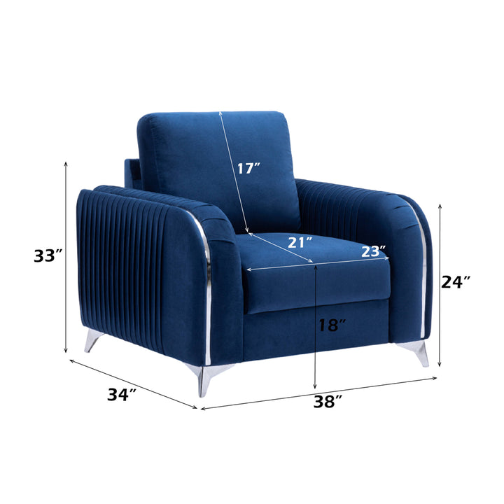 Wenona Chair - Blue Velvet