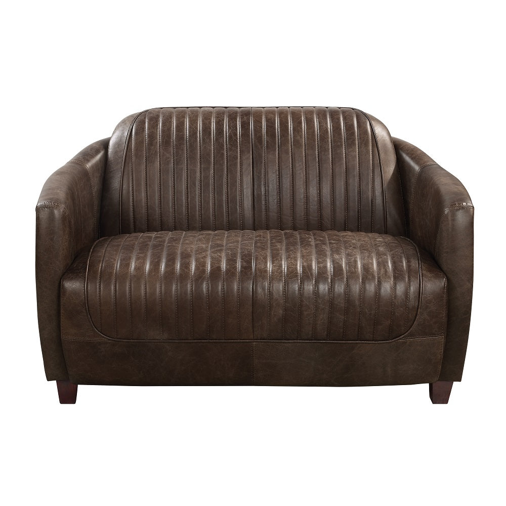 Brancaster Loveseat - Antique Slate Top Grain Leather