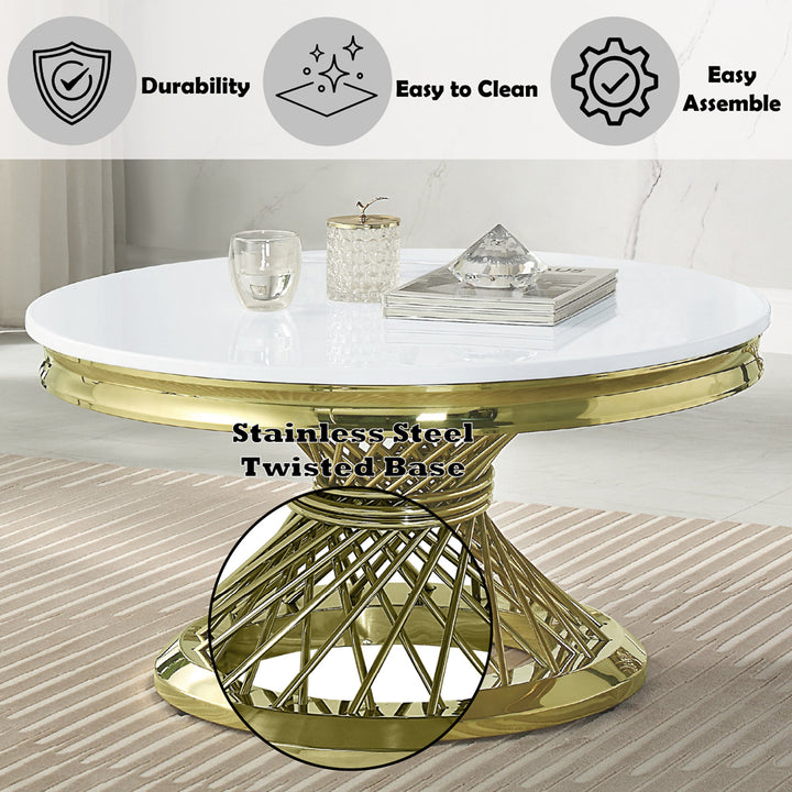 Fallon Coffee Table with Engineered Stone Top