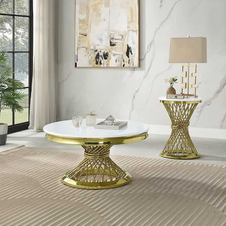 Fallon Coffee Table with Engineered Stone Top