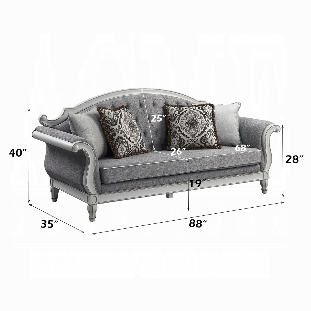 Florian Sofa With 4 Pillows