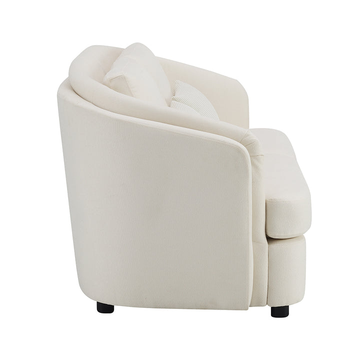 Mariko Loveseat with 2 Pillows - Beige Linen
