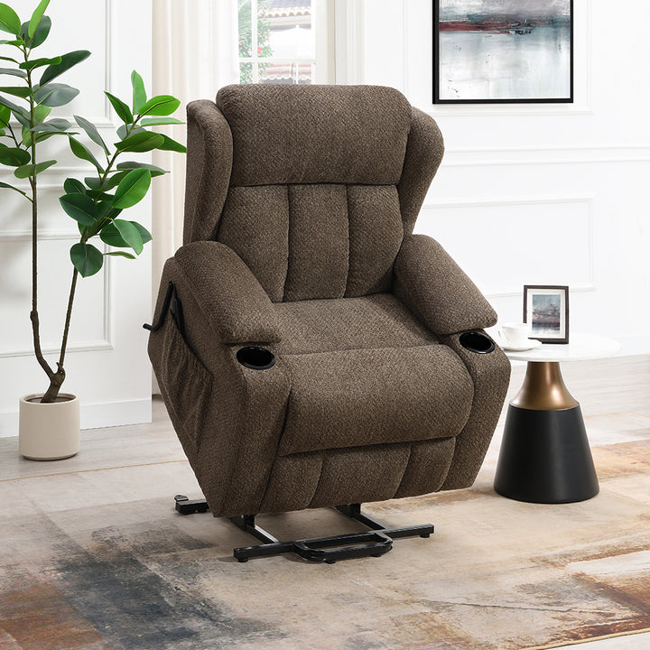 ACME Furniture Lusio Power Motion Recliner with Lift &amp; Cup Holder LV02833