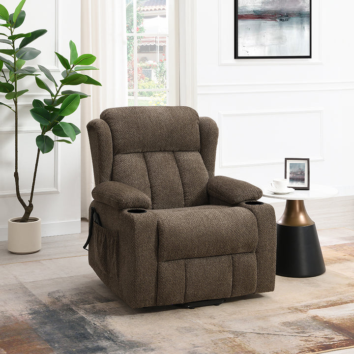 ACME Furniture Lusio Power Motion Recliner with Lift &amp; Cup Holder LV02833