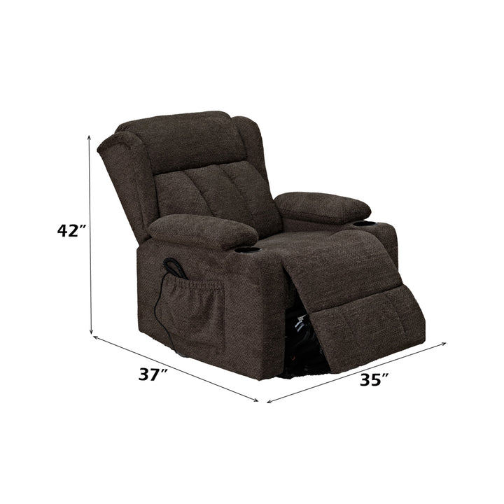 ACME Furniture Lusio Power Motion Recliner with Lift &amp; Cup Holder LV02833