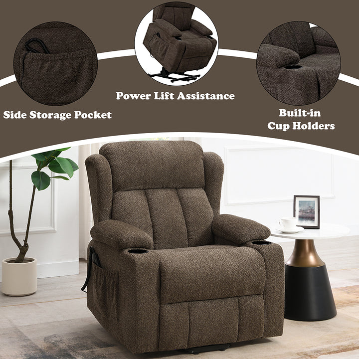 ACME Furniture Lusio Power Motion Recliner with Lift &amp; Cup Holder LV02833