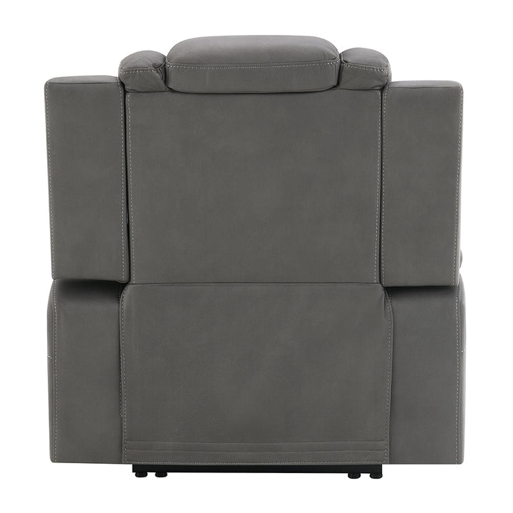 Leuco Power Motion Recliner with Cup Holder, Control, LED &amp; Power Headrest