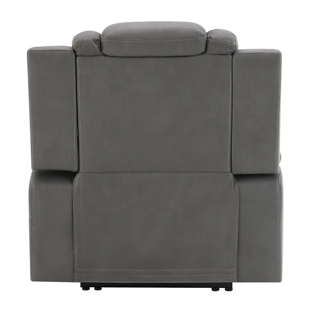 Leuco Power Motion Recliner with Cup Holder, Control, LED & Power Headrest