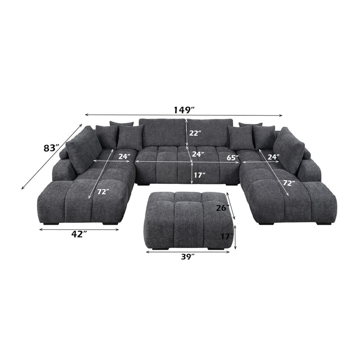 Chosen Sectional Sofa with 6 Pillows