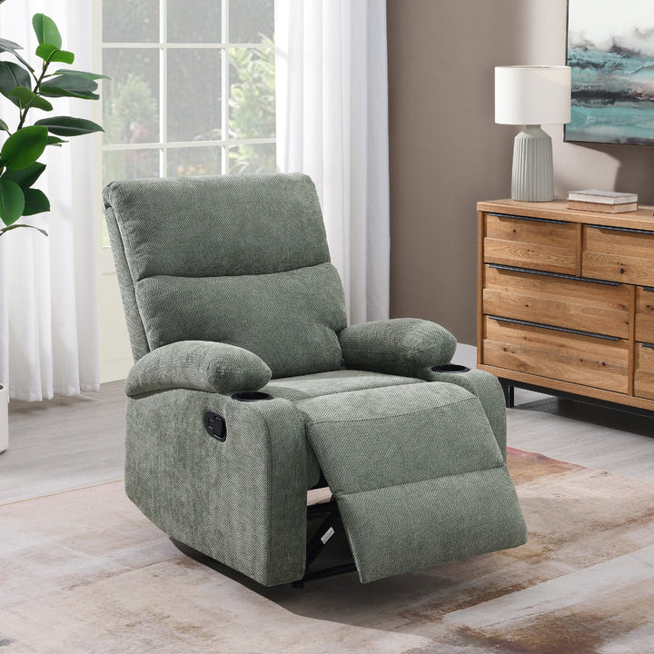Larkin Motion Recliner - Green Chenille
