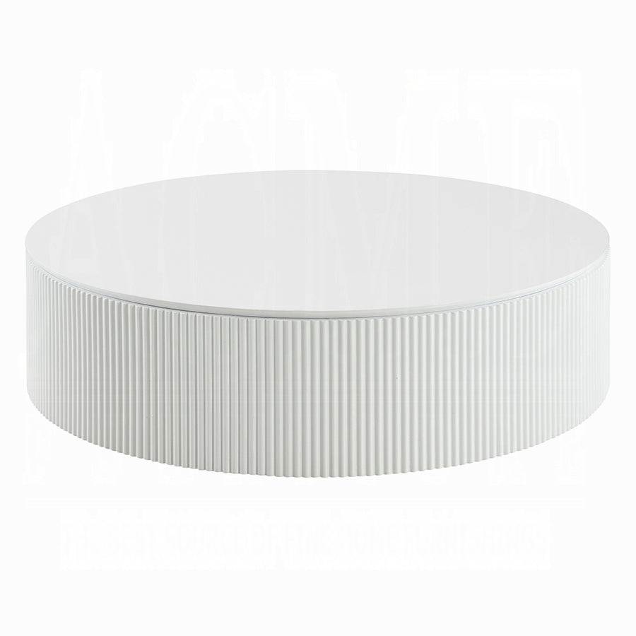 Dyllan Round White High Gloss Modern Coffee Table