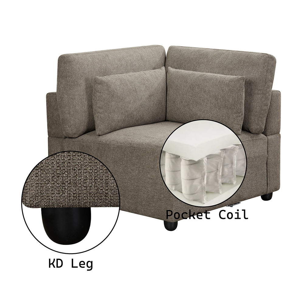 Rylie Modular - Wedge with 3 Pillows