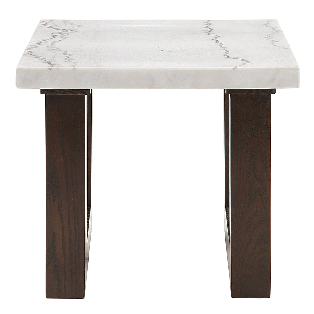 Edwyn End Table with Marble Top