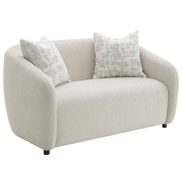 Etienne Loveseat with 2 Pillows - Beige Linen