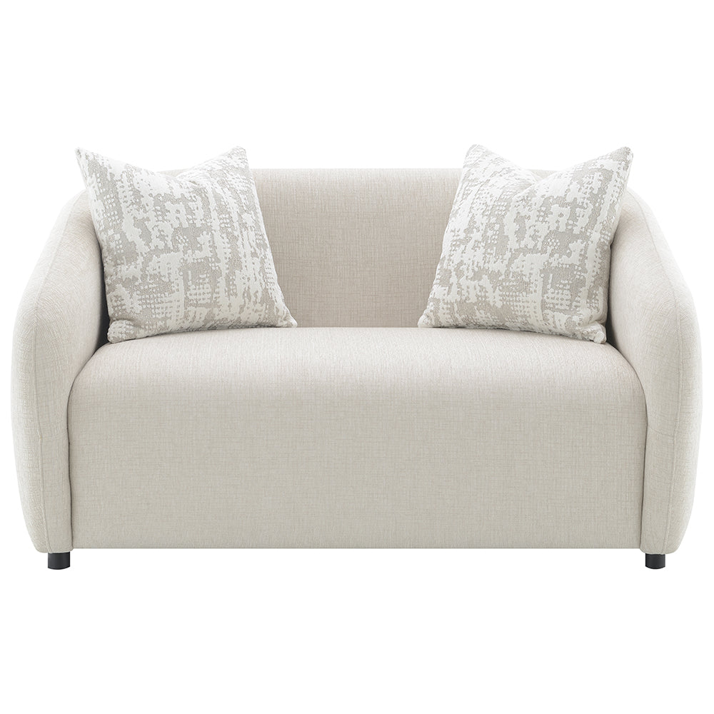 Etienne Loveseat with 2 Pillows - Beige Linen