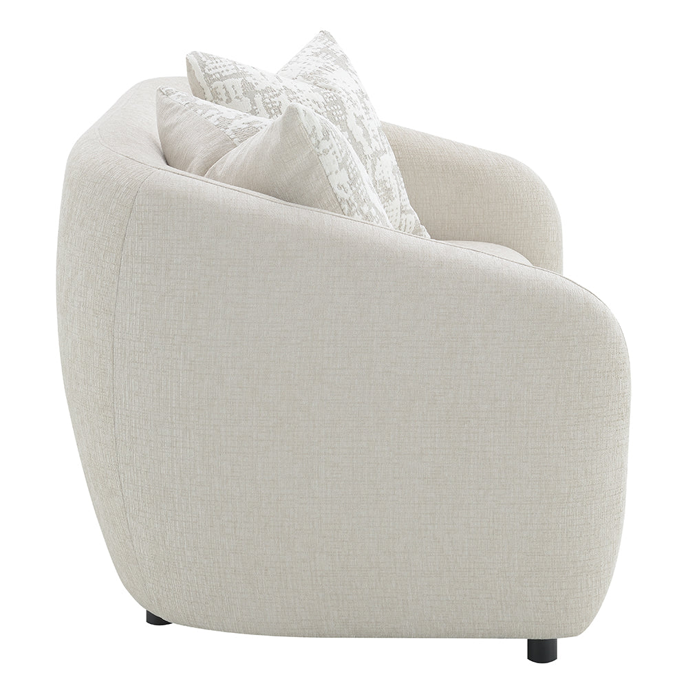 Etienne Loveseat with 2 Pillows - Beige Linen