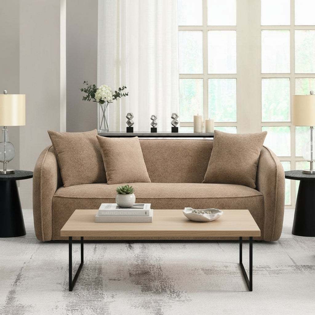 Modern Keith Brown Chenille Sofa