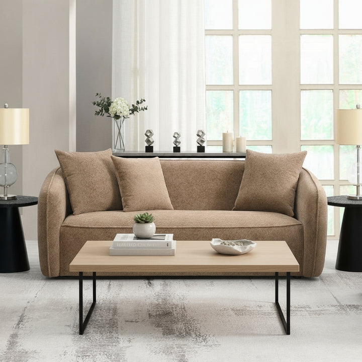 Modern Keith Brown Chenille Sofa