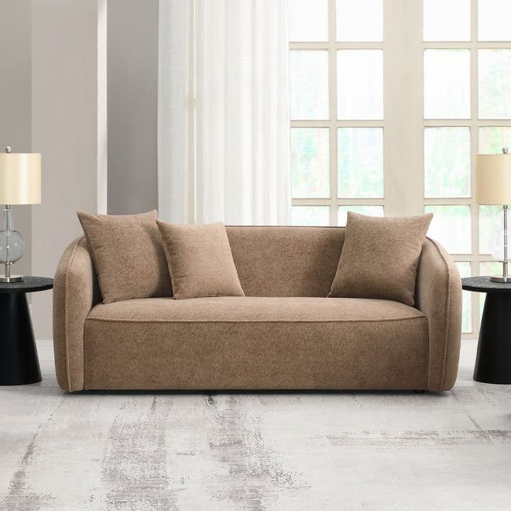 Modern Keith Brown Chenille Sofa
