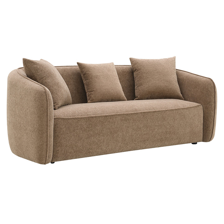 Keith Sofa with 3 Pillows - Brown Chenille