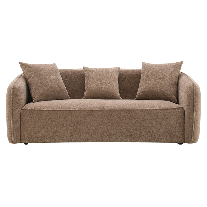 Keith Sofa with 3 Pillows - Brown Chenille