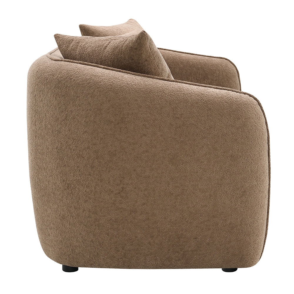 Keith Sofa with 3 Pillows - Brown Chenille