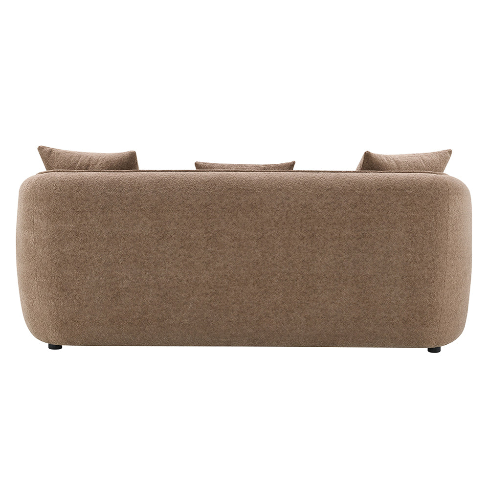 Keith Sofa with 3 Pillows - Brown Chenille