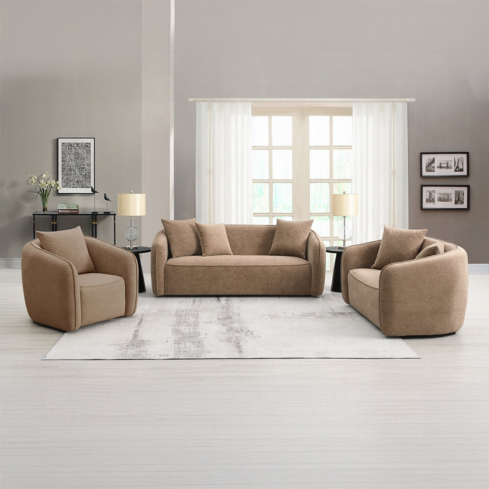 Modern Keith Brown Chenille Sofa