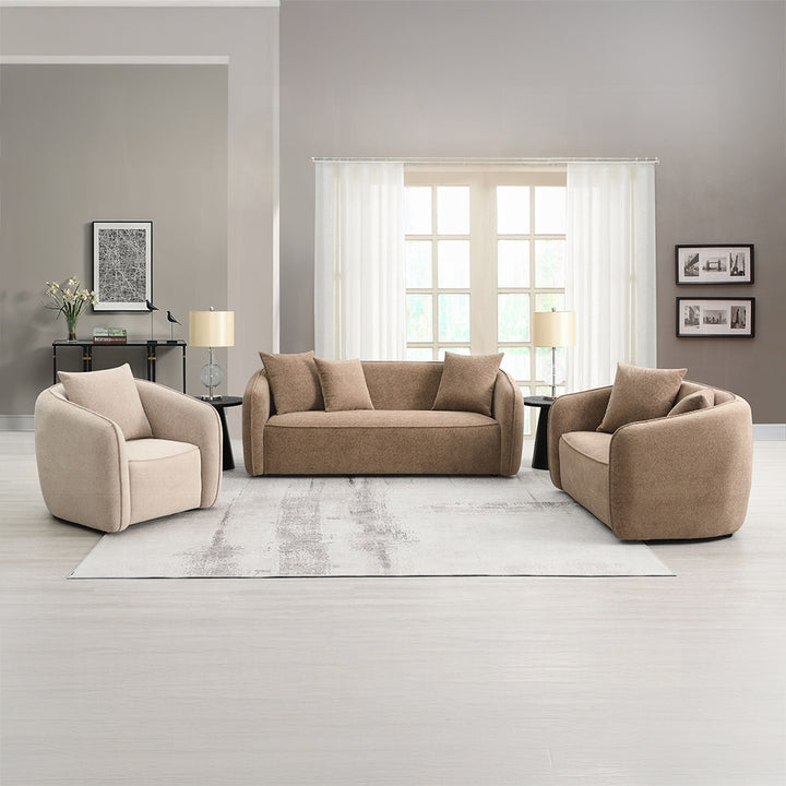 Modern Keith Brown Chenille Sofa