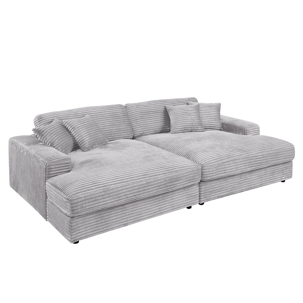Hilde Sectional Sofa with 4 Pillows
