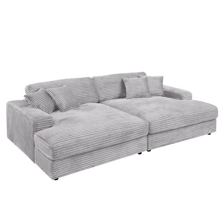 Hilde Sectional Sofa with 4 Pillows