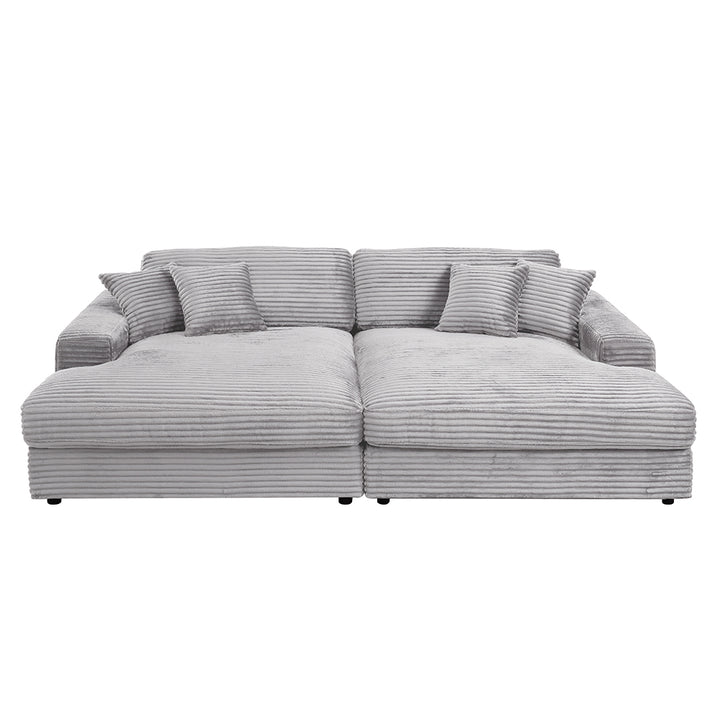 Hilde Sectional Sofa with 4 Pillows