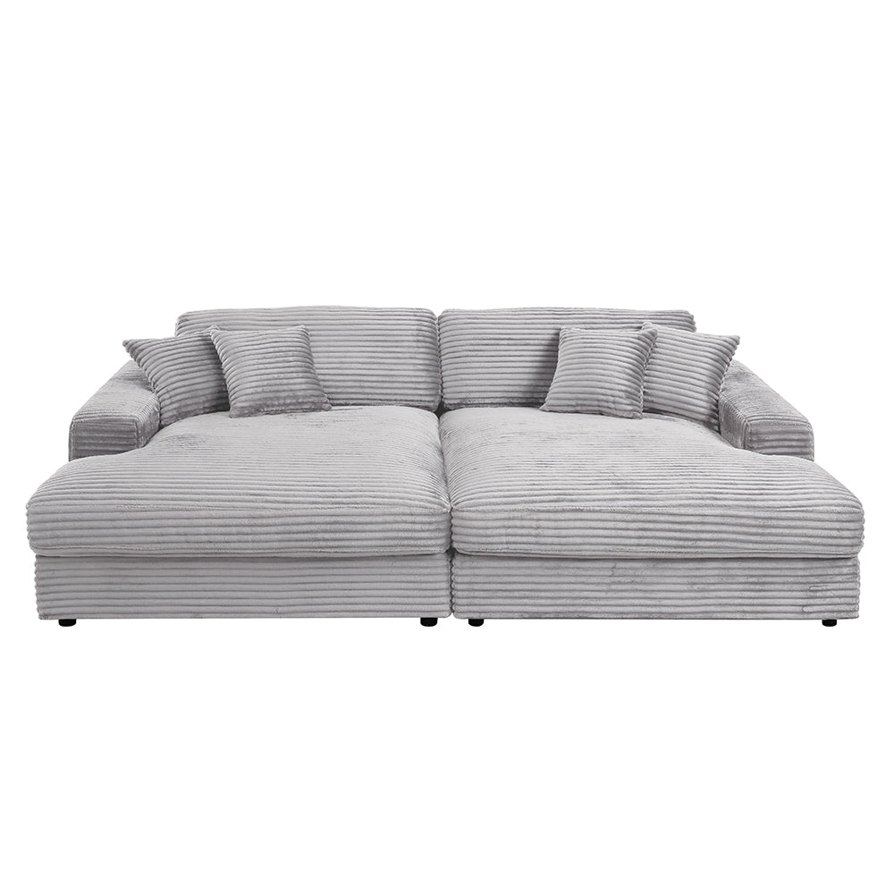 Hilde Sectional Sofa with 4 Pillows