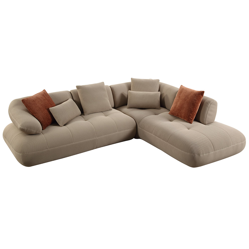 Carrick Sectional Sofa with 6 Pillows