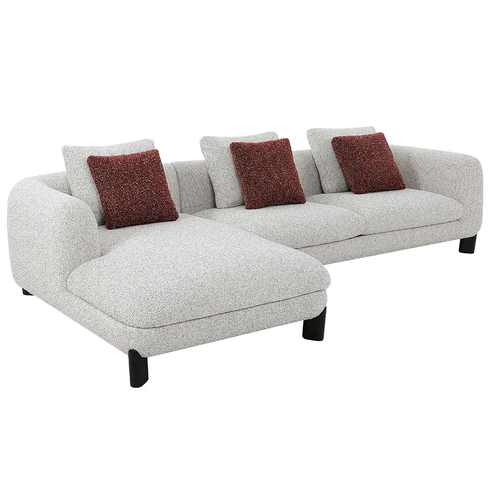 Mardi Sectional Sofa with 6 Pillows