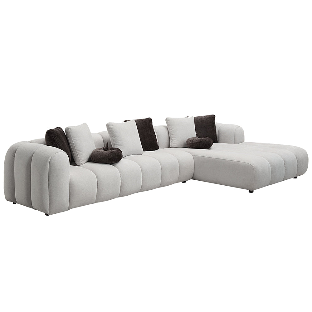 Manilla Sectional Sofa with 8 Pillows