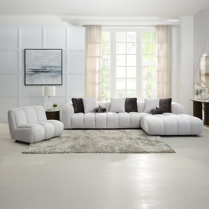 Manilla Sectional Sofa with 8 Pillows