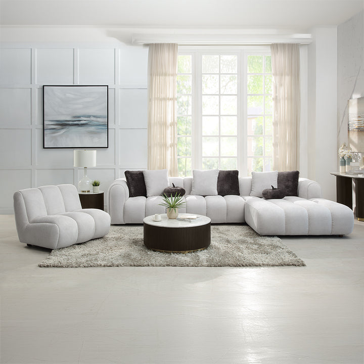 Manilla Sectional Sofa with 8 Pillows