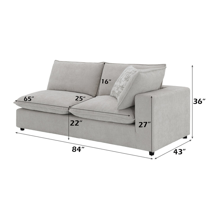 Marisa Modular RF Loveseat with 2 Pillows