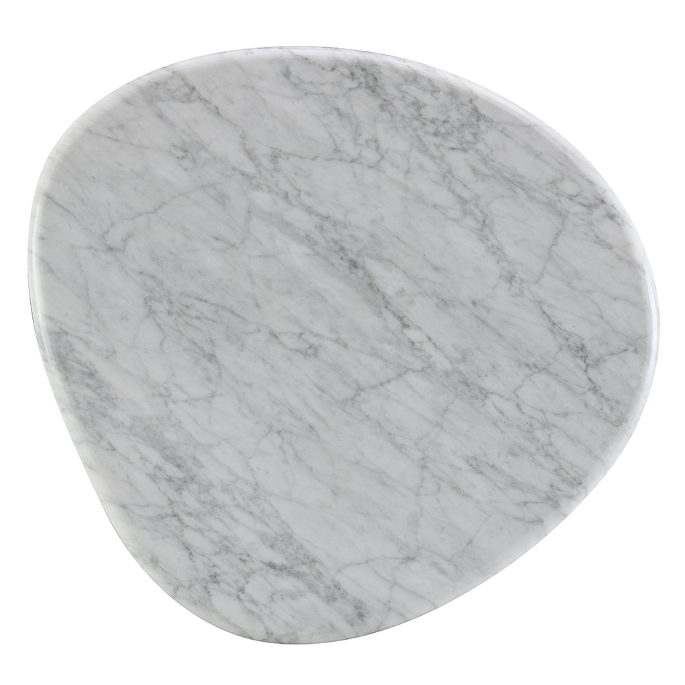 Haidar End Table with Natural Marble
