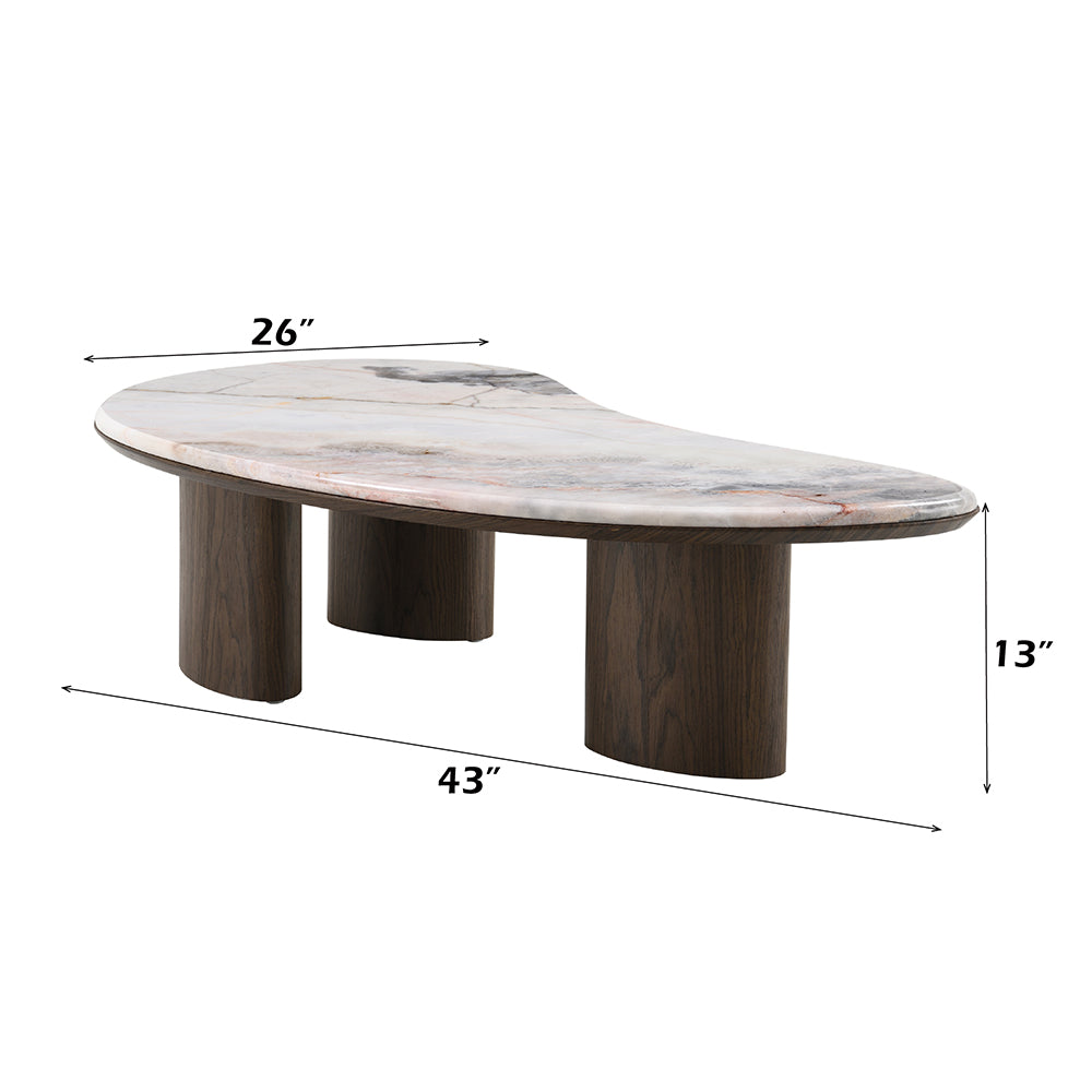 Hanale Coffee Table with Natural Marble