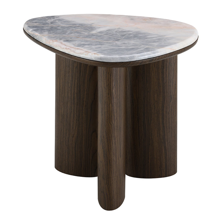 Hanale End Table with Natural Marble