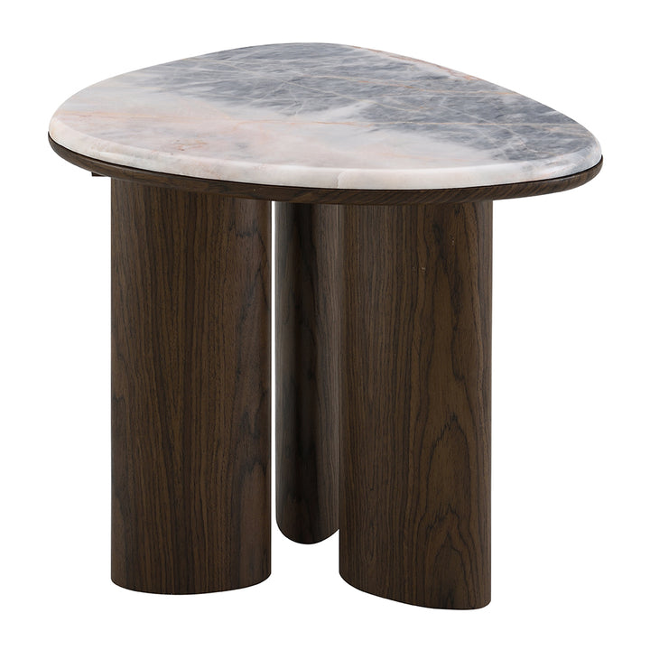 Hanale End Table with Natural Marble