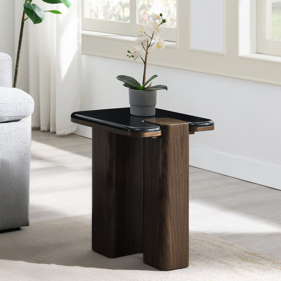 Dana End Table with Natural Marble