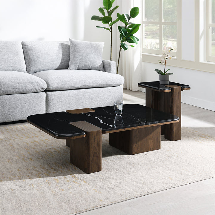 Dana End Table with Natural Marble