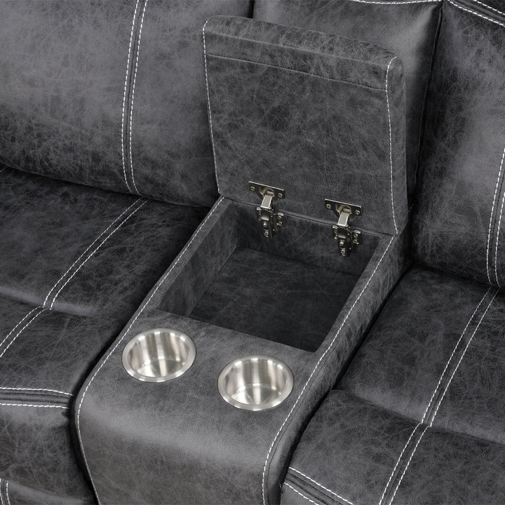 Zubaida Power Glider Motion Loveseat with USB