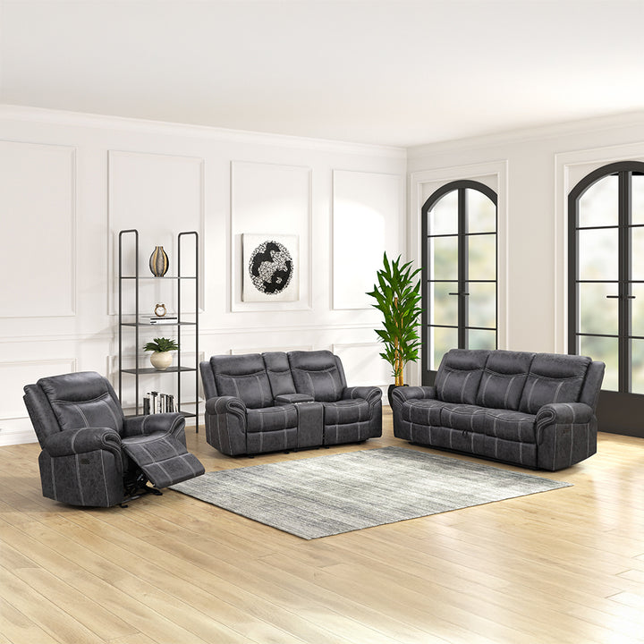 Zubaida Power Glider Motion Loveseat with USB