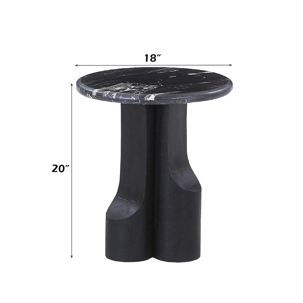 Kinton End Table with Natural Marble Top
